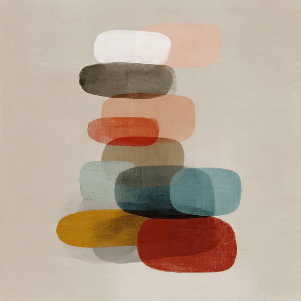 Abstrait moderne dans le style japonais par Japandi Art Studio