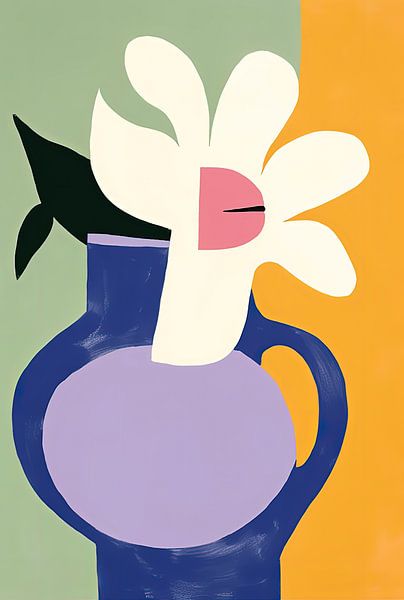 Kontrast zwischen blühender und abstrakter Kunst von ByNoukk