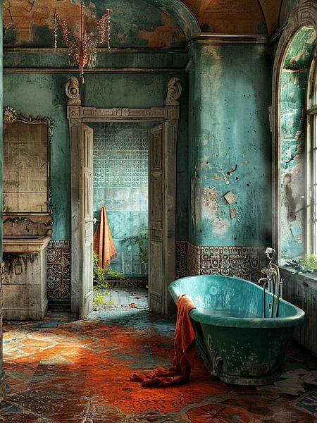 Salle de bains Lost Place Manoir noble délabré par gm_designs