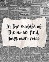 VOICES, aesthetic motivational typography