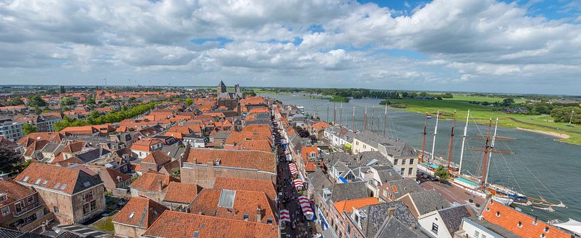 Vue sur la ville de la ligue Hanseatique Kampen à Overijssel par Sjoerd van der Wal Photographie