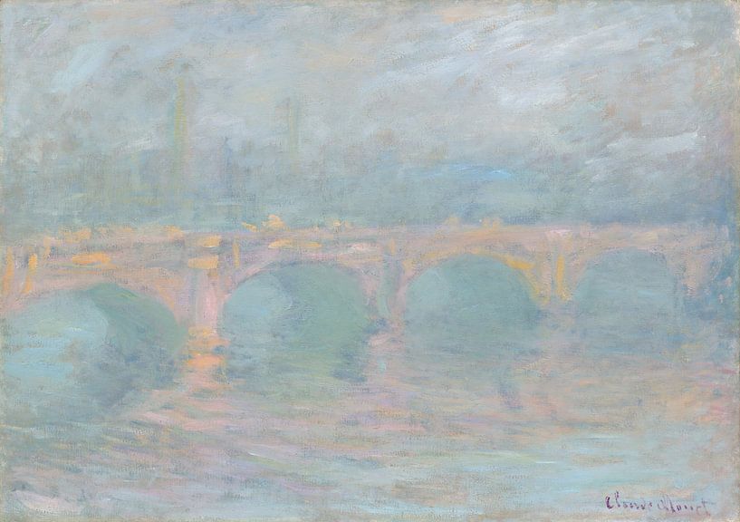 Claude Monet, Waterloo-Brücke, London, bei Sonnenuntergang, 1904 von Atelier Liesjes