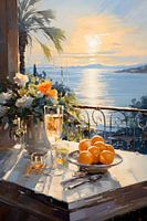 Avondzon en sinaasappels