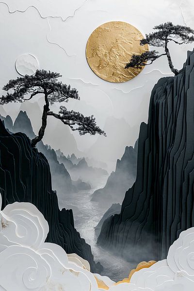 Coucher de soleil asiatique par haroulita