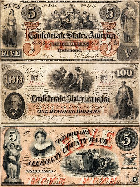 Alte amerikanische Dollarnoten von Martin Bergsma