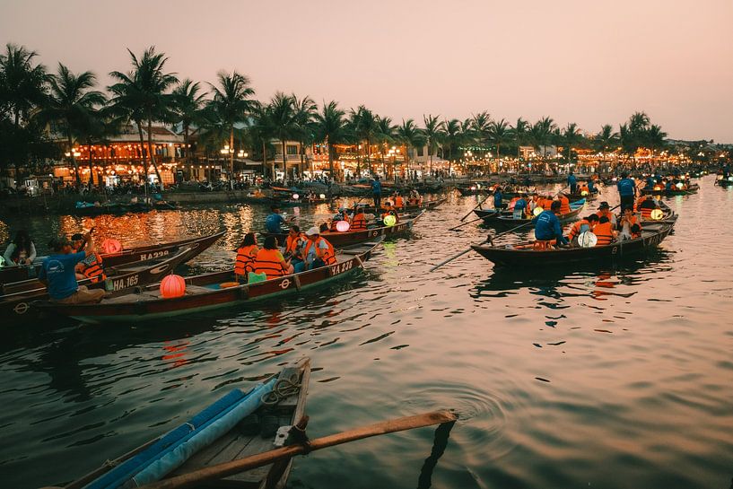 Magie des lampions sur le Thu Bon : scène du soir à Hoi An par NZME Photography