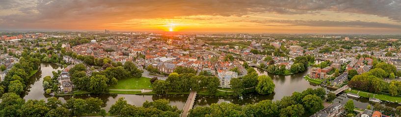 Zwolle downtown district during a summer sunset by Sjoerd van der Wal Photography