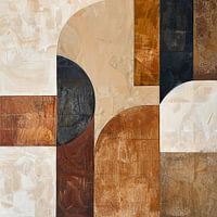 Geometric abstraction in earthy tones