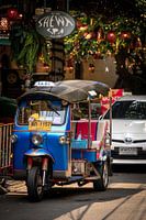 Tuk Tuk dans une rue tranquille de Bangkok, Thaïlande