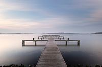 Jetée sur le lac Veere en Zélande