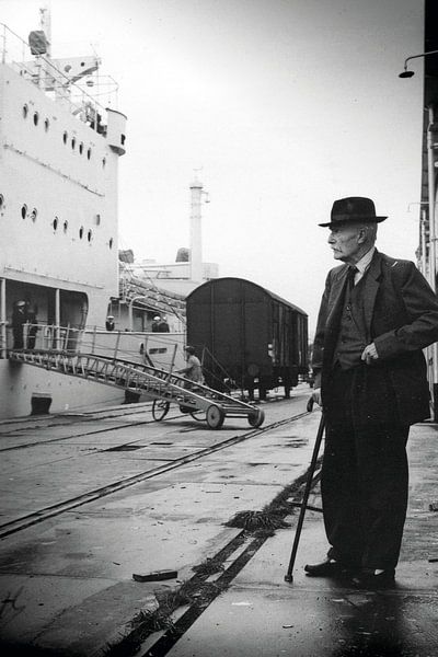 Man in the harbour 60s by PIX STREET PHOTOGRAPHY