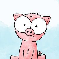 Kinderzimmer Porträt niedlichen Ferkel