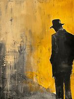 Homme en costume et chapeau | Huile