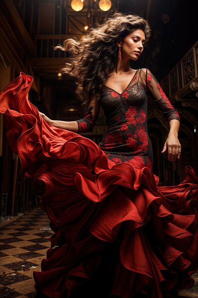 La danse à l'ombre de l'élégance par Klaus Tesching - Art-AI