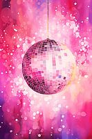 Disco bal in roze