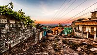 Dark rugged street from Trinidad, Cuba