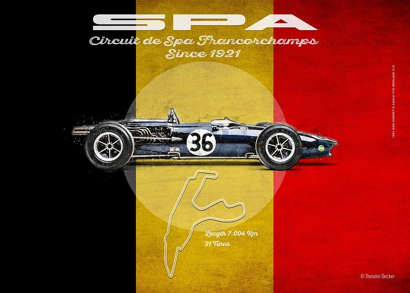 Spa Dan Gurney's Eagle Weslake landscape format by Theodor Decker