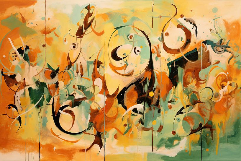 Baby animals Traveling | Abstract by Eye catching paintings
