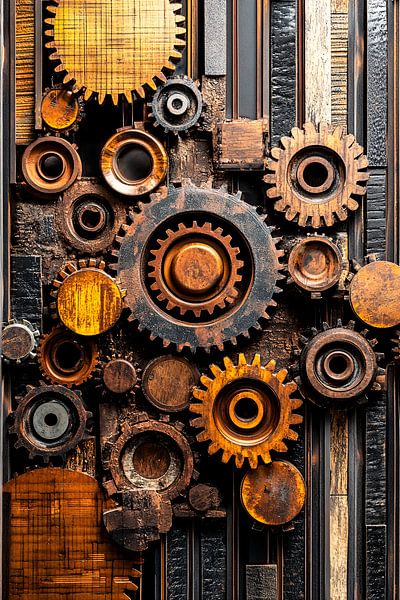 Industrielle Zahnräder und Texturen von Art & Soul Creations