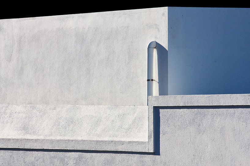 Betonnen muur zon schaduw par Jan Brons