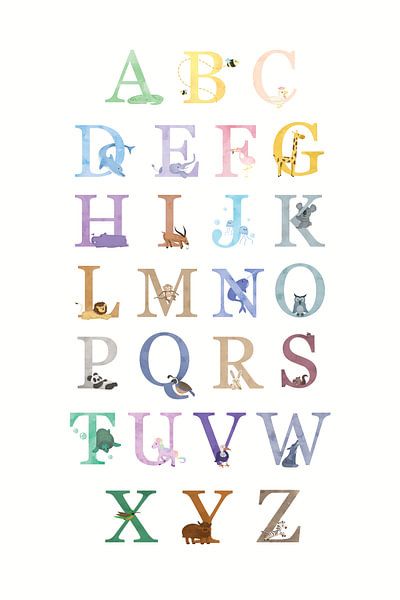 Tierisches Alphabet von Walljar