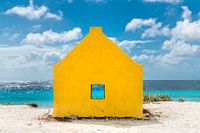 Beach hut on the island of Bonair in the Caribbean.