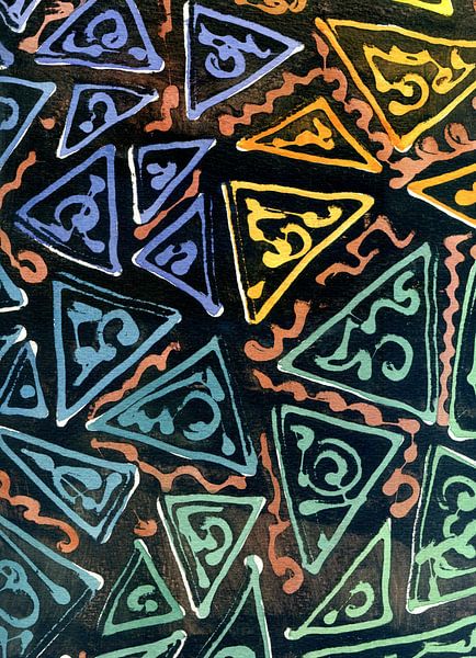 coloured triangles by Claudia Gründler