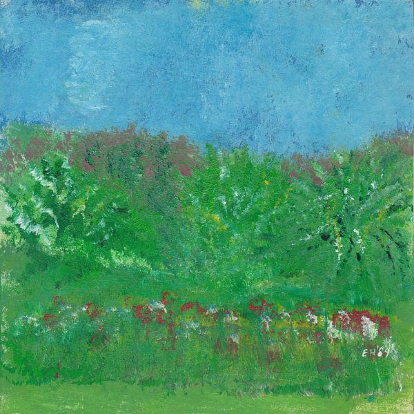 EH PAINTING ART 1989 #0388 Forest edge with cows by Willem Hartgers