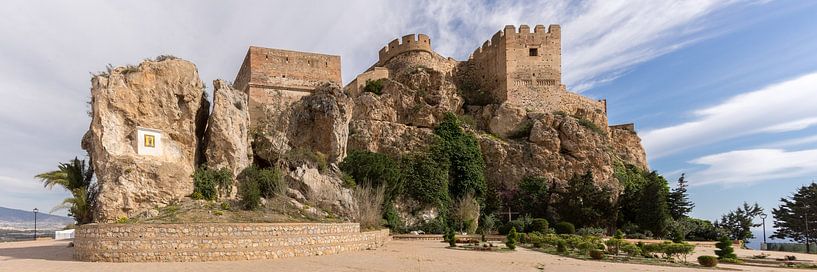 Panorama (3:1) du château de Salobreña, Espagne par René Weijers