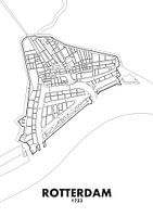 Plan de la ville de Rotterdam 1733