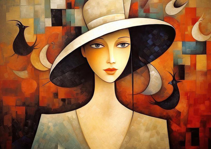 Modernes Porträt von Blickfänger Gemälde