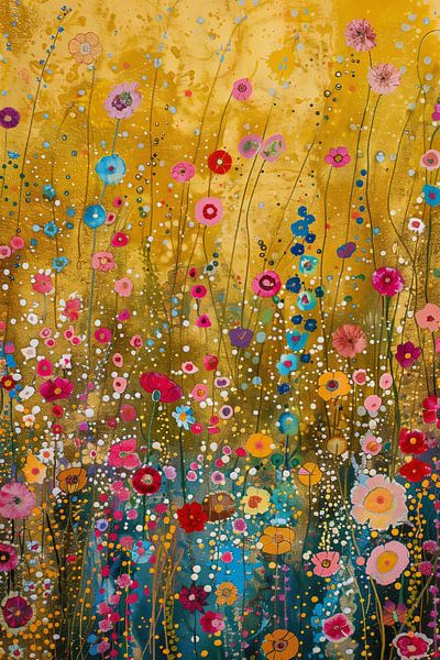 Goldene Stunde im Meer der Blumen von Whale & Sons