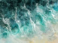 Mer abstraite - Encre à alcool numérique