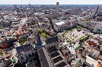 View from Antwerp Cathedral; Groenplaats and the ship