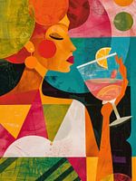 Art Deco Happy Hour | Woman with cocktail