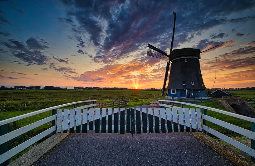 The Veenhuizermolen in the Berkemeer by peterheinspictures