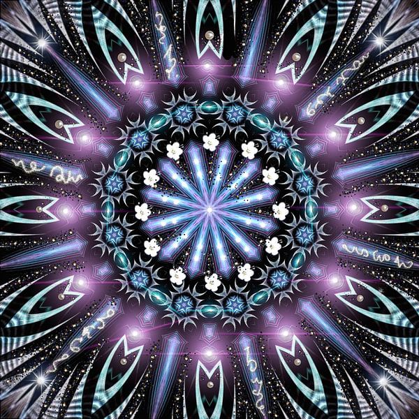 Kosmisches violettes Licht-Mandala von Nina IoKa