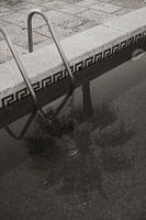 Piscine avec palmier en réflexion à Mallorca