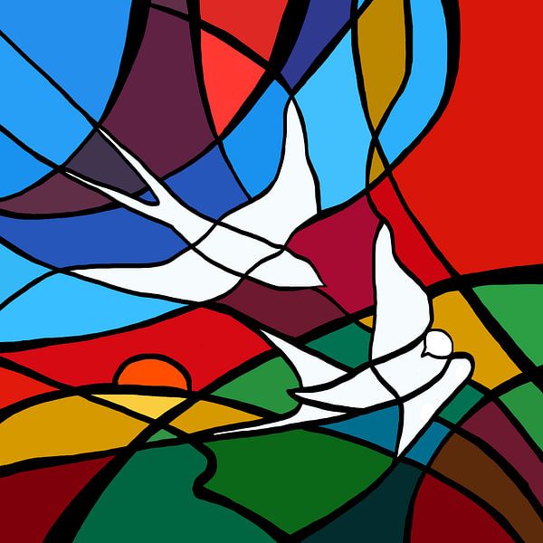 Schwalben von Lida Bruinen