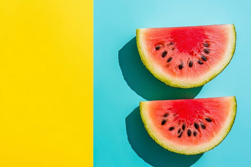 Watermelon on summer background by Digitale Schilderijen