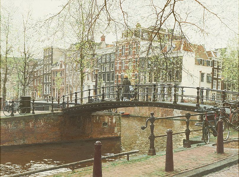 Malerei, Brouwersgracht-Herengracht von Igor Shterenberg