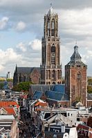 Cathedral tower, Buurkerk and the Steenweg.