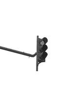 eine schwarz-weiße Ampel