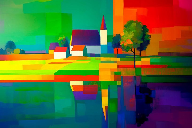 Dorf am Fluss von Harry Hadders Design