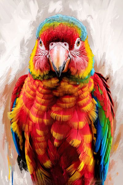 Papagei mit buntem Gefieder von Imperial Art House