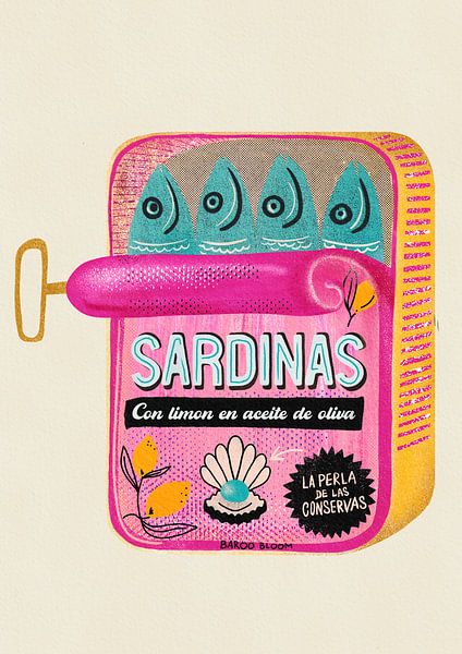 Boîte de conserve de sardines par Baroo Bloom