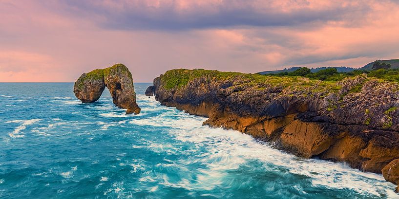  Panorama et lever de soleil à Castro de Las Gaviotas, Asturies, S par Henk Meijer Photography