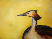 Haubentaucher-Gemälde