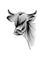 Poster vache - ferme - animaux - noir et blanc
