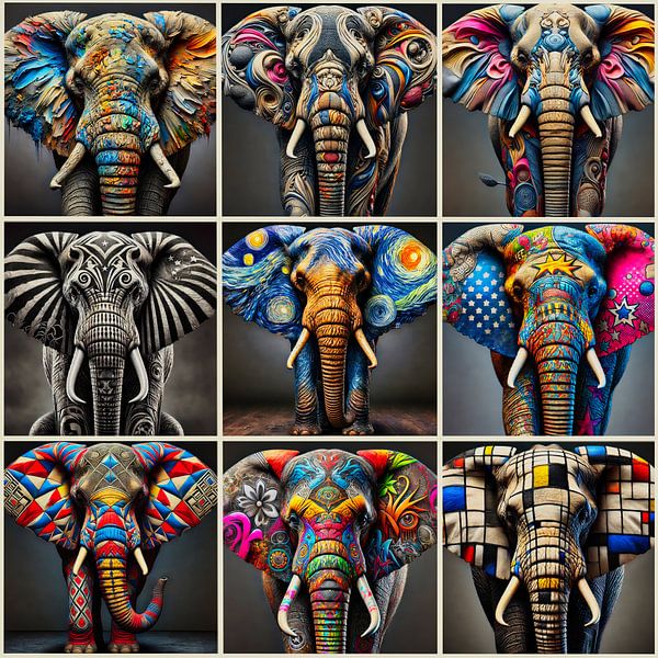 Kunstvolle Elefanten von Arjen Roos